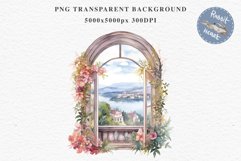 Floral Window Flowers Clipart PNG Scrapbooking Nursery Art Watercolor Transparent wedding invitation shirt designs sublimation printable bloom architecture  watercolor floral dried hanging herbs flowers clipart, sublimation nursery, wedding invitation