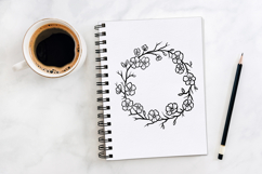 Floral Winter Wreath Flower Illustration Clipart PNG Product Image 3