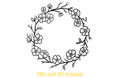 Floral Winter Wreath Flower Illustration Clipart PNG by Squeeb Creative