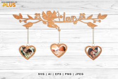 Cupid Love Wall Decor & Hanging Heart Photo Frames Lasercut Product Image 1