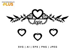 Hearts & Love Wall Decoration, Hanging Photo Frames Lasercut Product Image 2