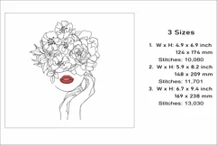 Woman embroidery design, Beautiful woman embroidery Product Image 4