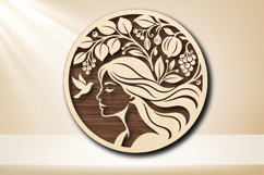 Floral Woman Laser Cut SVG File Product Image 1