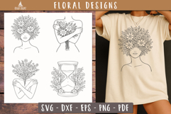 Floral Woman Self Love SVG Vintage print