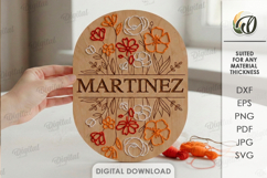 Floral Embroidery Signs Bundle Laser Cut. Stitch Pattern SVG Product Image 4