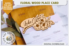 Wedding Place Card Laser Cut. Personalized Name Card SVG Product Image 1