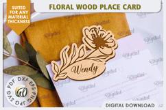 Wedding Place Card Laser Cut. Personalized Name Card SVG Product Image 1