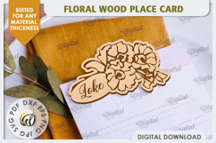 Wedding Place Card Laser Cut. Personalized Name Card SVG Product Image 1