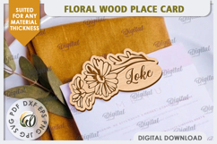 Wedding Place Card Laser Cut. Personalized Name Card SVG Product Image 1