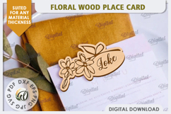 Wedding Place Card Laser Cut. Personalized Name Card SVG Product Image 1