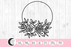 floral wreath svg, floral svg, wreath
