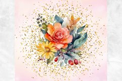 Glitter Floral Tumbler, Mother&#039;s Day 20oz Skinny Png Design Product Image 2