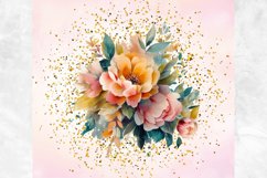 Tumbler Flower Wrap, Watercolor Floral Png, 20oz Design Product Image 2