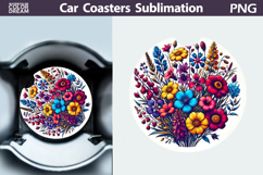 Big Bundle Car Coaster | Round Coaster Sublimation Product Image 14
