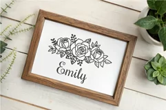 Elegant Floral Border with Roses SVG PNG DXF CDR EPS Product Image 5