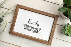 Romantic Rose Line Art Border SVG PNG DXF CDR EPS PDF Product Image 5