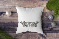 Romantic Rose Line Art Border SVG PNG DXF CDR EPS PDF Product Image 6