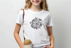 Vintage Floral Roses SVG Clipart T-shirt Printable PNG DXF Product Image 2