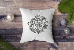 Vintage Floral Roses SVG Clipart T-shirt Printable PNG DXF Product Image 6