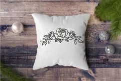 Vintage Rose Wreath SVG Illustration Garland Design PNG DXF Product Image 7