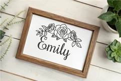 Graceful Rose SVG Border for Printables PNG DXF PDF CDR EPS Product Image 4