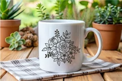 Intricate Rose Bouquet SVG Design PNG DXF PDF CDR Product Image 3