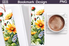 Watercolor Flowers Bookmark | Floral Bookmark Product Image 1
