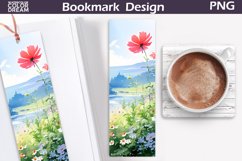 Watercolor Flowers Bookmark | Floral Bookmark Product Image 1