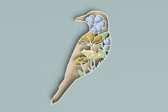 Layered Floral Bird Laser Cut File| Layered SVG Product Image 1