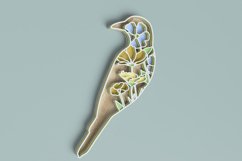 Layered Floral Bird Laser Cut File| Layered SVG Product Image 2