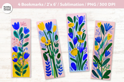 Floral Bookmark Vol.1, Printable Crafts, 4 PNG Product Image 1