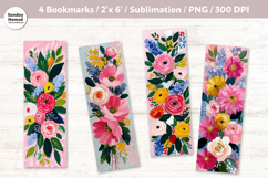 Floral Bookmark Vol.2, Printable Crafts, 4 PNG Product Image 1