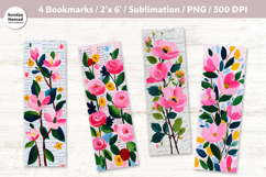 Floral Bookmark Vol.4, Printable Crafts, 4 PNG Product Image 1