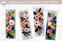 Floral Bookmark Vol.7, Printable Crafts, 4 PNG Product Image 1
