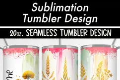Floral Brushstrokes Pink - 20 oz Seamless Tumbler Product Image 4