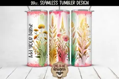 Floral Brushstrokes Pink - 20 oz Seamless Tumbler Product Image 1