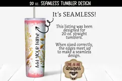 Floral Brushstrokes Pink - 20 oz Seamless Tumbler Product Image 3