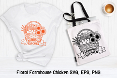 Floral Chicken SVG Design | Farmhouse Chicken SVG Product Image 1