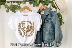 Floral Chicken SVG Design | Farmhouse Chicken SVG Product Image 1