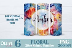Floral Sublimation Tumbler Wrap PNG Bundle Product Image 2