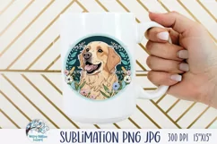 Golden Retriever Dog | Pet Sublimation PNG JPG Product Image 3