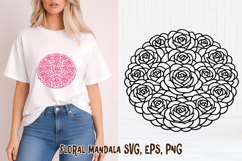 Floral mandala SVG design | Mandala flower clipart Product Image 1