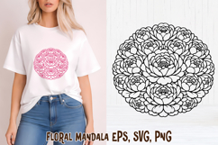 Floral mandala SVG design | Mandala flower clipart Product Image 1