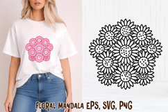 Floral mandala SVG design | Mandala flower clipart Product Image 1