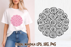 Floral mandala SVG design | Mandala flower clipart Product Image 1