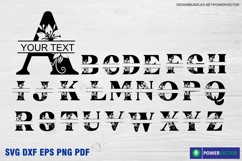 Floral Split Monogram Letters, Alphabet letters SVG Cut File Product Image 5
