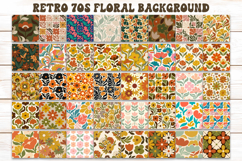 Retro 70s Floral Pattern PNG | Boho Abstract Background Product Image 1