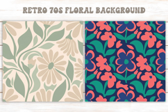 Retro 70s Floral Pattern PNG | Boho Abstract Background Product Image 1