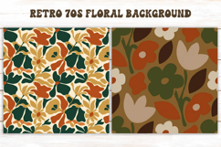 Retro 70s Floral Pattern PNG | Boho Abstract Background Product Image 1