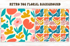 Retro 70s Floral Pattern PNG | Boho Abstract Background Product Image 1